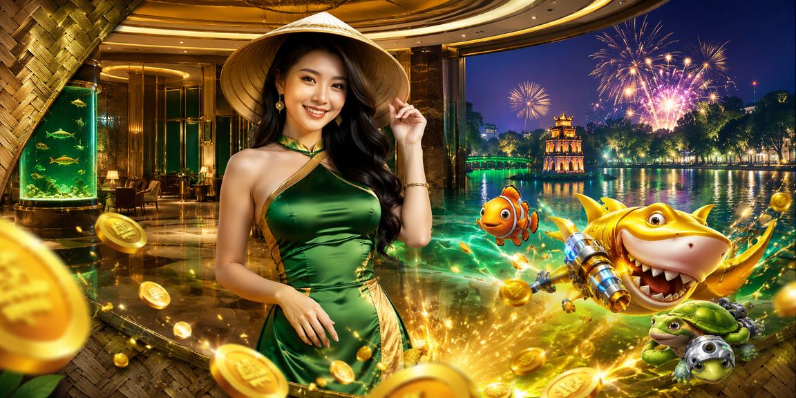 Xổ số Hà Nội với hình ảnh câu cá và nón lá truyền thống